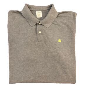 Brooks Brothers Sz XXL Gray Performance Polo Shirt Supima Cotton Golden Fleece